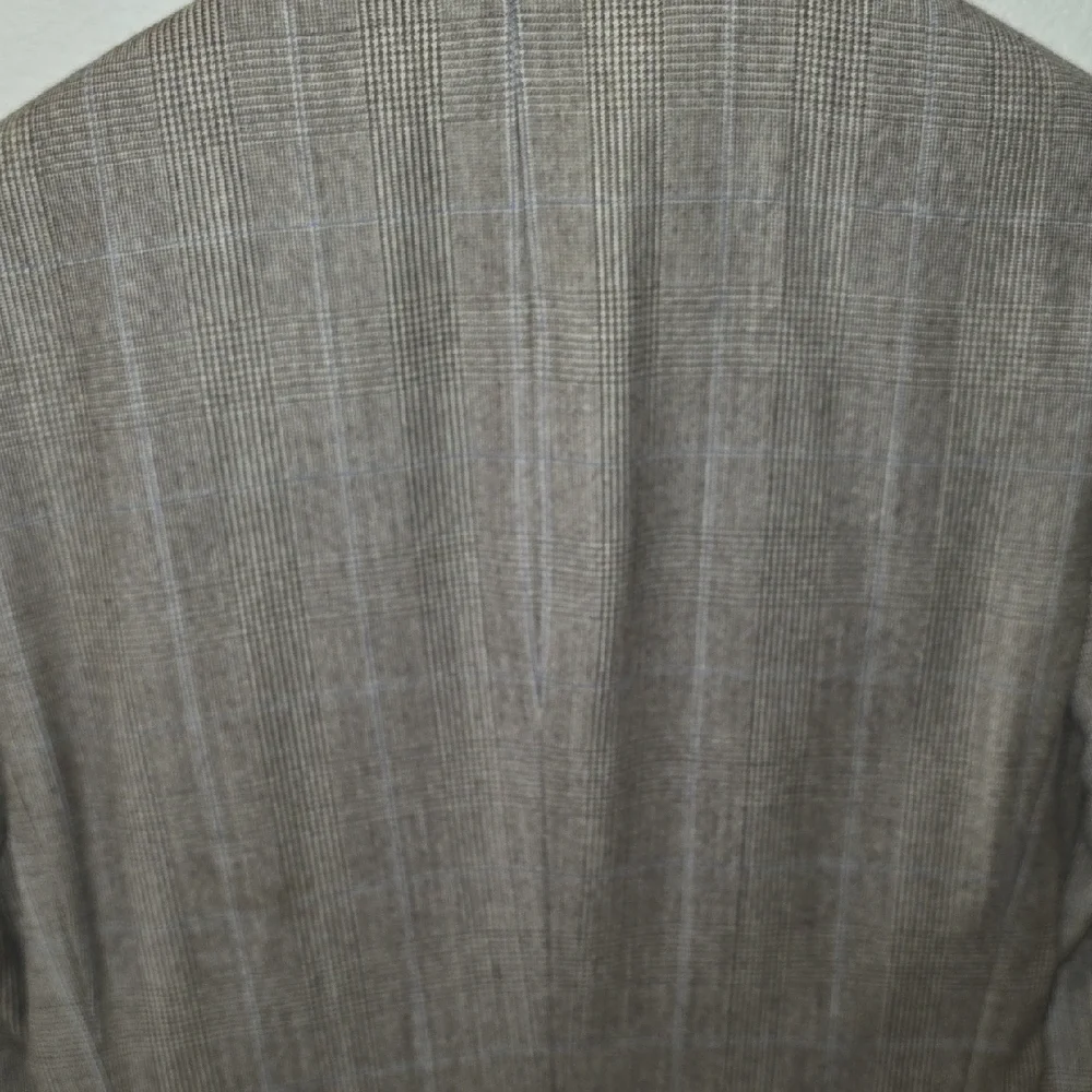 Stafford Signature 100% Wool Brown & Blue Plaid Suit 40R jacket 34×32 Pants - Picture 4 of 12